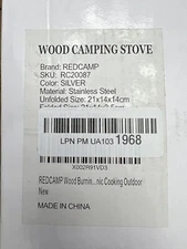 REDCAMP Wood Burning Camp Stove Folding Stainless Steel Grill, Large Portab