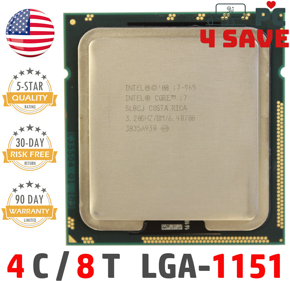 i7 1st Gen Intel Core i7-965 CPU 3.20 GHz 8MB 4-Core LGA 1366