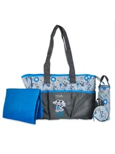 Disney Mickey Mouse 4-Piece Team Mickey Diaper Bag Set - gray, one size