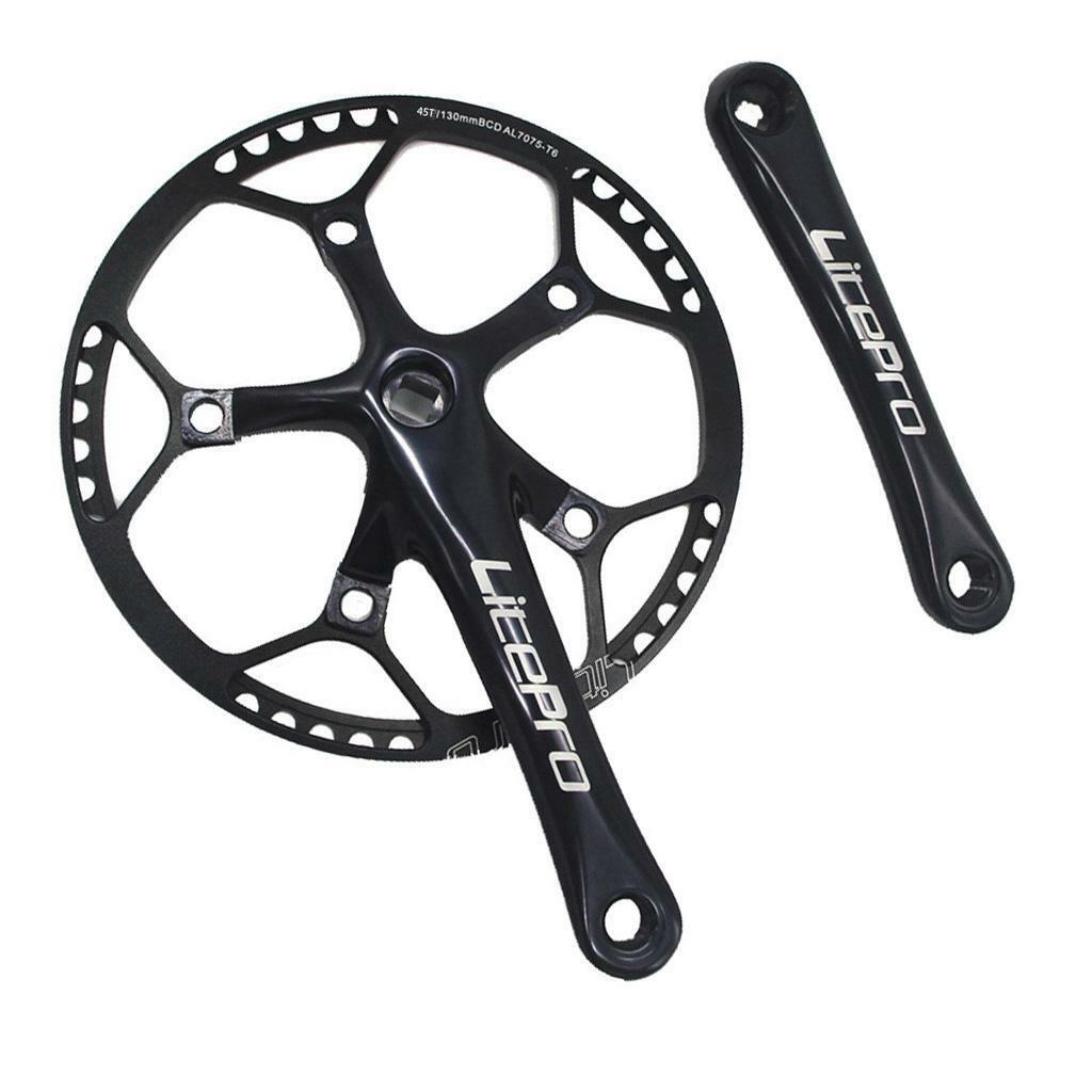 Single Speed Crankset Set 170mm Crankarms 130BCD Lite-pro Folding