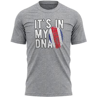 Costa Rica Flagge Herren T-Shirt Its In My DNA Him Rican Fingerprint Tico Top Tee