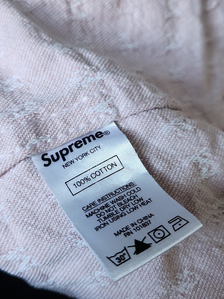 SS20 Supreme Stripe Logo Jacquard denim long sleeve L/S SS20 Supreme Stripe Logo Jacquard denim long sleeve L/S