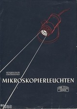 VEB Carl Zeiss Jena Mikroskopierleuchten Prospekt DDR 1952 Mikroskop
