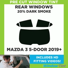 For Mazda 3 5-door Hatchback 2019+ Pre Cut Window Tint Kit 20% Dark Rear Film