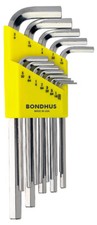 Inch Hex Long Arm L-Wrench Set 13pcs .050"-3/8" Briteguard Bondhus USA 16137