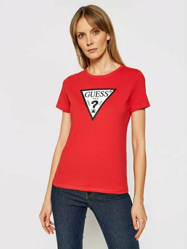 Guess Jeans Womens Triangle Logo T 