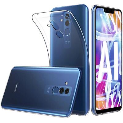 Schutz Hülle Für Huawei Mate 20 Lite Handy Tasche Slim Silikon Cover Case Klar