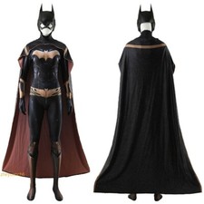 Arkham Knight Cartoon Batwoman Cosplay Costume Halloween Jumpsuit Cloak Perform