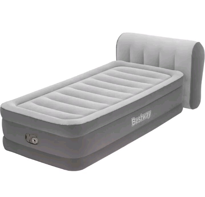 Bestway 6711UE Cabecero 18" Doble Colchón de Aire con Bomba Incorporada