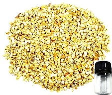 100 PIECE LOT ALASKAN YUKON BC NATURAL PURE GOLD NUGGETS W GLASS BOTTLE (#BG250)