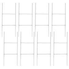 8 Pack Heavy Duty Metal H-Stakes H Frame Wire Stakes, 17.4'' x 7'' Yard Sign ...