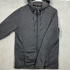 Under Armour Jacket Mens Medium Grey ColdGear Full Zip Hoodie Loose Drawstring