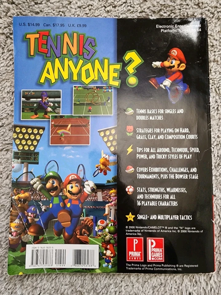 Nintendo 64 - Mario Tennis Strategy Guide - Prima Games Foto 2 de 4