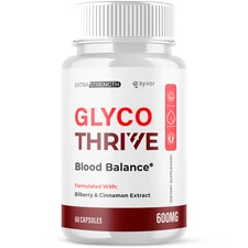 (1 Pack) Glyco Thrive Blood Pills Advanced Support GlycoThrive Supplement 60 Ct