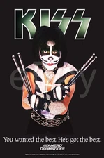 KISS Peter Criss "AHEAD DR.STICKS" 20 x 30 Set  2 Promo Posters 1 Black 1 White