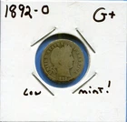 W@W 1892-o  Barber Dime, ( Better Date!! ) G+ !!!!!!!!!!