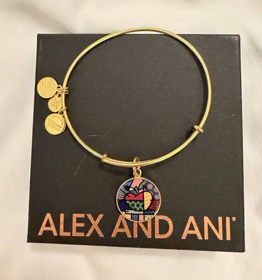 Alex and Ani Romero Britto Art Infusion NY state charm bracelet