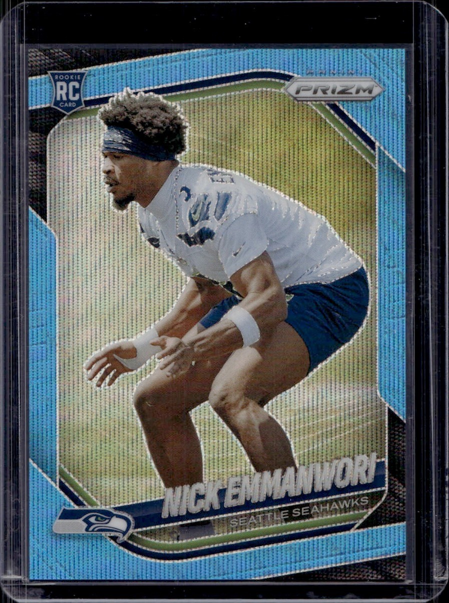 2025 Panini Prizm- Blue Wave Prizm/230- Nick Emmanwori #320 (RC)