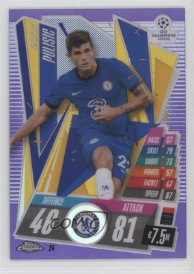 2020 Topps Chrome Match Attax UEFA Champions League 61/299 Christian Pulisic 1u6