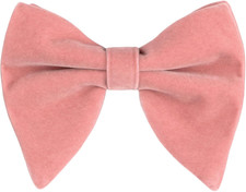 Velvet Pre-tied Adjustable Bow Tie for Men Oversize Formal Solid Tuxedo Bowtie