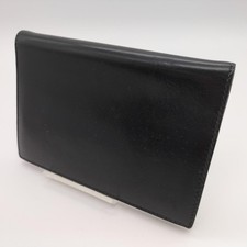 HERMES Agenda PM Notebook Cover Planner Cover Leather Black Accessories Auth