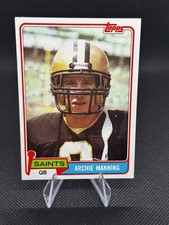 Topps 1981 Archie Manning #158 New Orleans Saints NFL Football