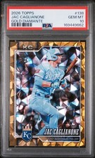 2026 Topps Jac Caglianone #138 Gold Diamante PSA 10 /50 POP 3 Rookie