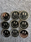 Lot Of 9 x 1 Gram Silver Rounds Smiley Face Pan Silver Company .999 Fine