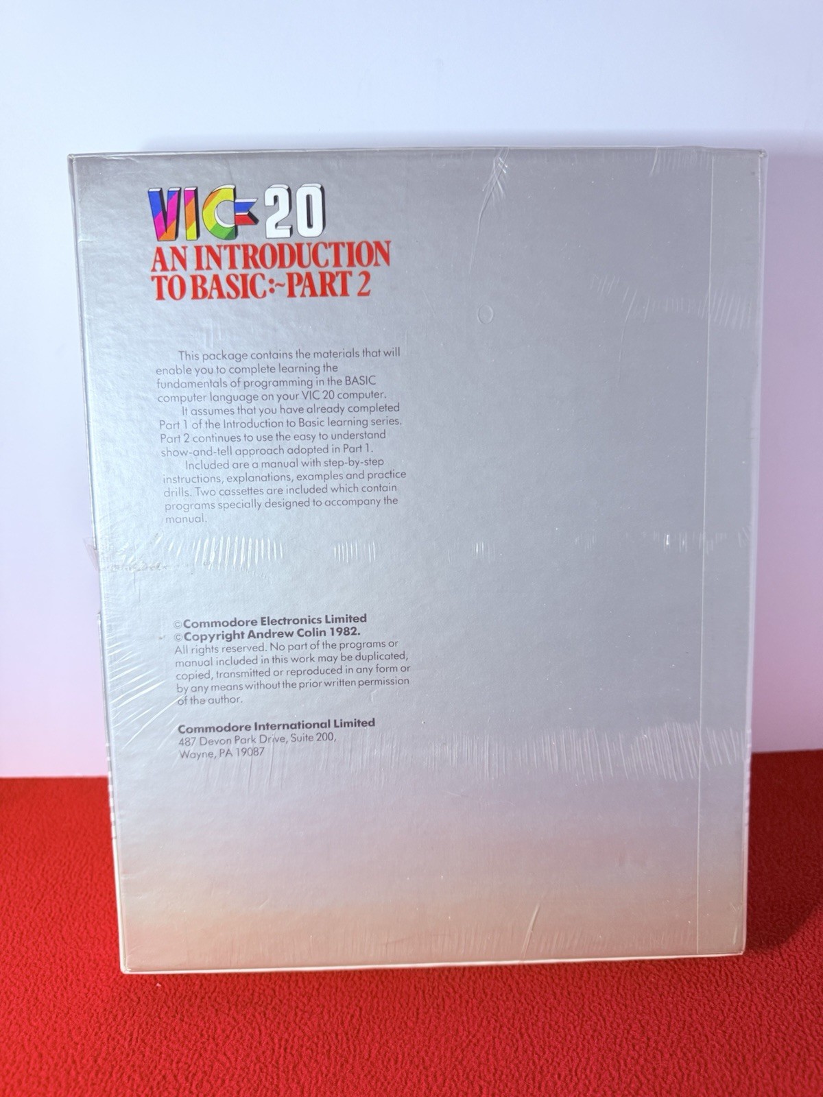 VIC-20 COLOUR COMPUTER AN INTRODUCTION TO BASIC PROGRAMMING PART 2 - NUEVO SELLADO, imagen 2