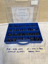 A Selection of 43 Skin Top Glands M16 M 20 M25 New Old Stock C/W Power Fix Tray