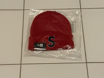 Supreme New Era Devil S Logo Beanie 'Red' SS26 Brand New | eBay