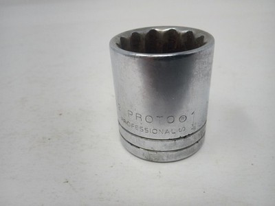 Vintage Proto Profesional 1'' Standard Socket 1/2'' Drive 12 Point 5432 USA
