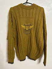 Rare Vintage 90s Giorgio Armani Le Collezioni Wool Sweater Gold color size M