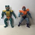He-Man Masters of the Universe MERMAN & FAKER Figures  MOTU Vintage 1981