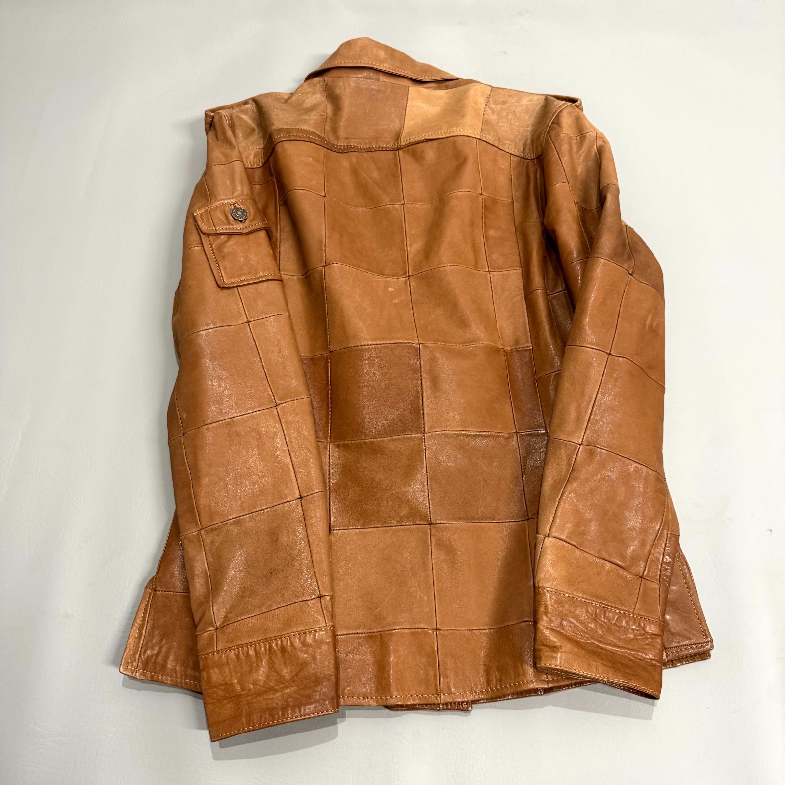 Vintage 70s Levi's Leather Patchwork Jacket Women… - image 4