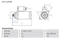 DéMarreur Bosch 0 986 024 360 FüR Oe 02E 911 023 L - 02E 911 023 L - 02E 911