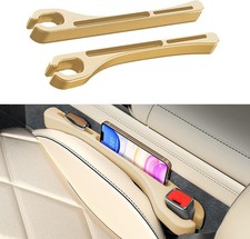 2PCS Car Seat Gap Filler, Gap Stopper Fill Gap Between Seat and Console, Beige