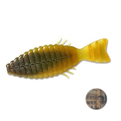 Deps Depths Worm Bull Flat 3.8 Soft Bait Blue Maroon #18 New Fishing Lure