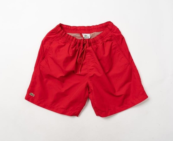 Men Lacoste Shorts Red Nylon 31
