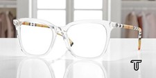 BURBERRY BE2390 3889 Trasparent Demo Lens 52 mm Women's Eyeglasses