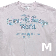 Disney Parks Walt Disney World Sweatshirt MEDIUM Pink Patchwork