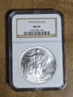 1993 American Eagle Silver 1 Oz Slabbed NGC MS69 Brown Label - USA 🇺🇸 .999