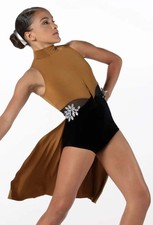 Dance Costume Small Adult Copper Weissman 14719 Lyrical Glitter Appliques