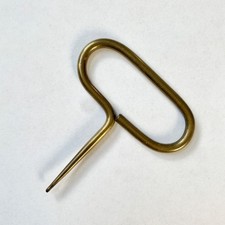 Antique Vintage Brass Wide Shoe Button Hook