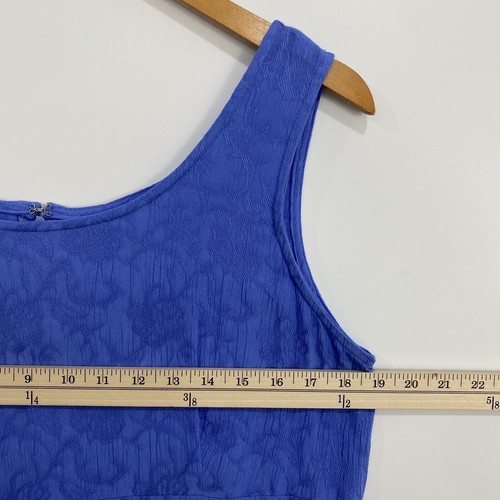 Traje de vestir Dressbarn 2 piezas para mujer 12 azul vestido sin mangas manga corta blazer - Imagen 18 de 20