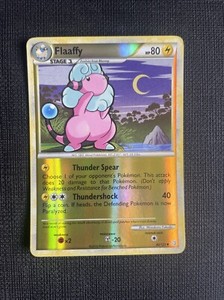 Pokemon Card Flaaffy 42/123 HeartGold and SoulSilver Rev Holo LP