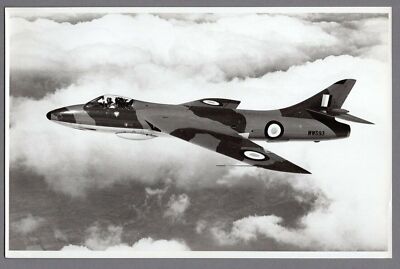 HAWKER HUNTER F6 WW593 GROSSES ORIGINAL VINTAGE HERSTELLERFOTO RAF