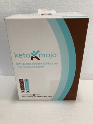 KETO-MOJO GK+ Bluetooth Glucose & Ketone Testing Kit Dual Monitoring System