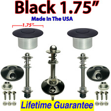 New 1.75 Black Pair Quick Latch Hood Pins Hood Push Button Latches Mustang Usa
