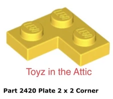 Lego 1x 2420 Yellow Plate 2 x 2 Corner 10497